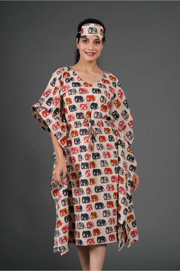 Elephant Print Kaftan
