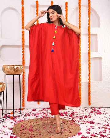 Gulmohar Kaftan Set