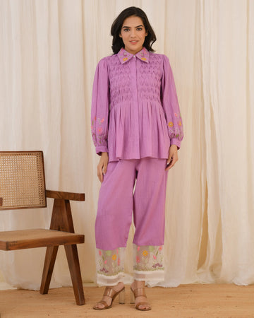 Smocked Lilac Co-ord Set