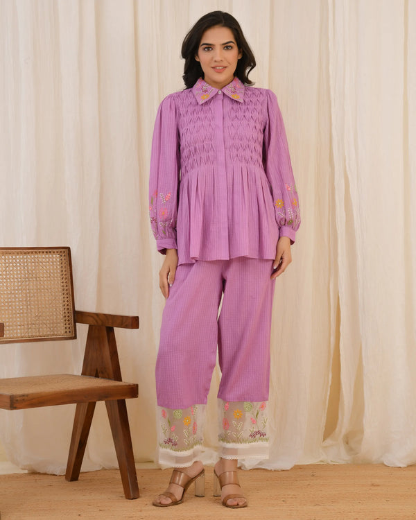 Smocked Lilac Co-ord Set