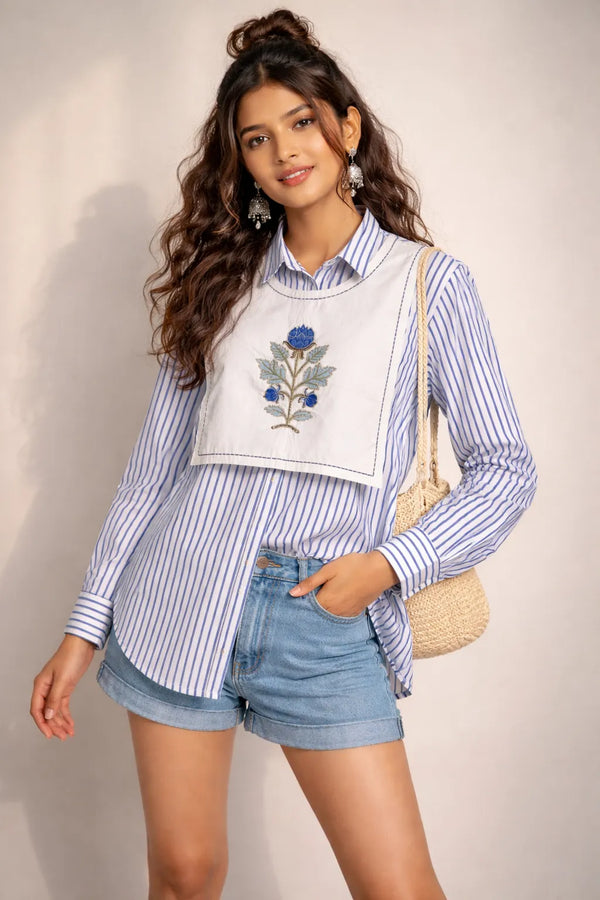 Blue Vest Shirt