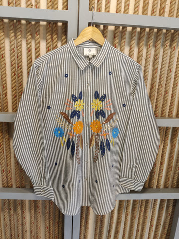 Garden Glow Embroidered Shirt