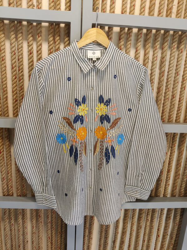 Garden Glow Embroidered Shirt