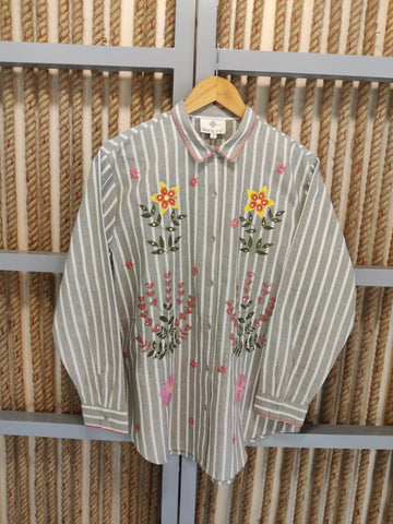 Blossom Weave Embroidered Shirt