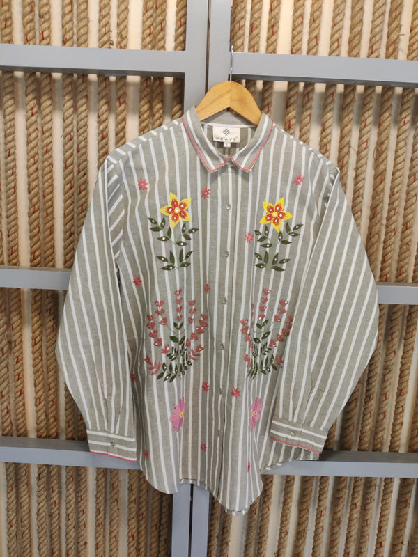 Blossom Weave Embroidered Shirt