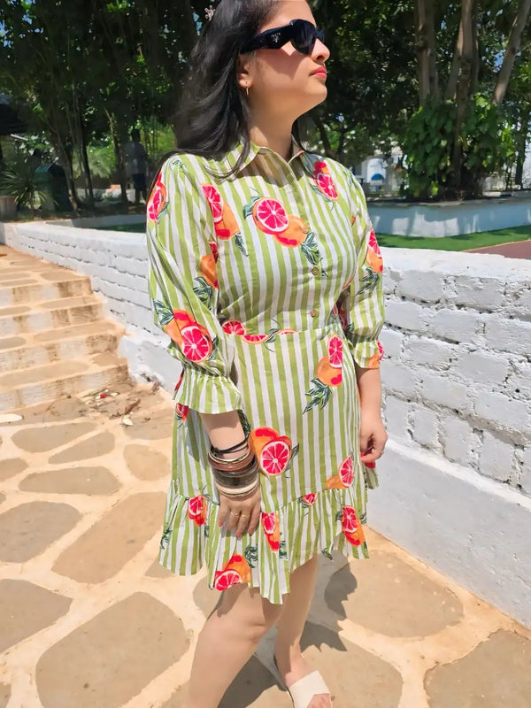 Zesty Striped Dress