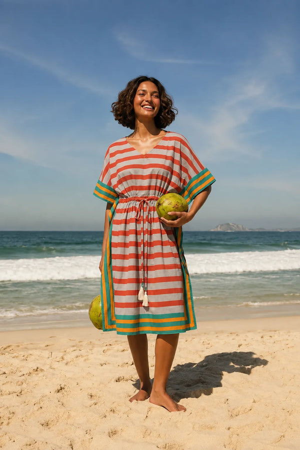 Red Stripe Kaftan