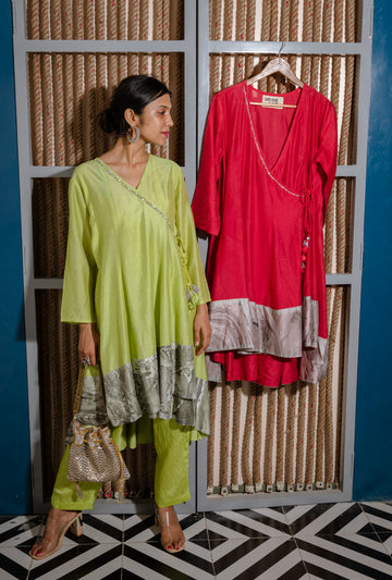Lime Green Angarakha Set