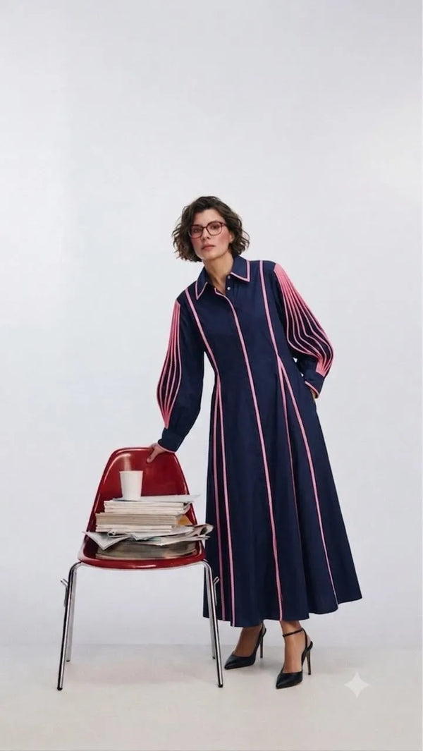 Navy Statement Dress