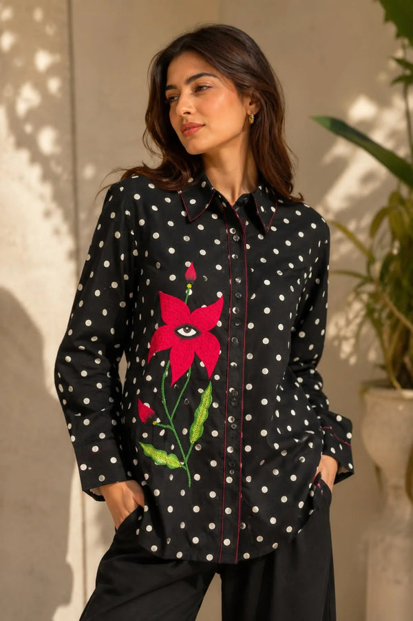 Polka Eye Shirt Black